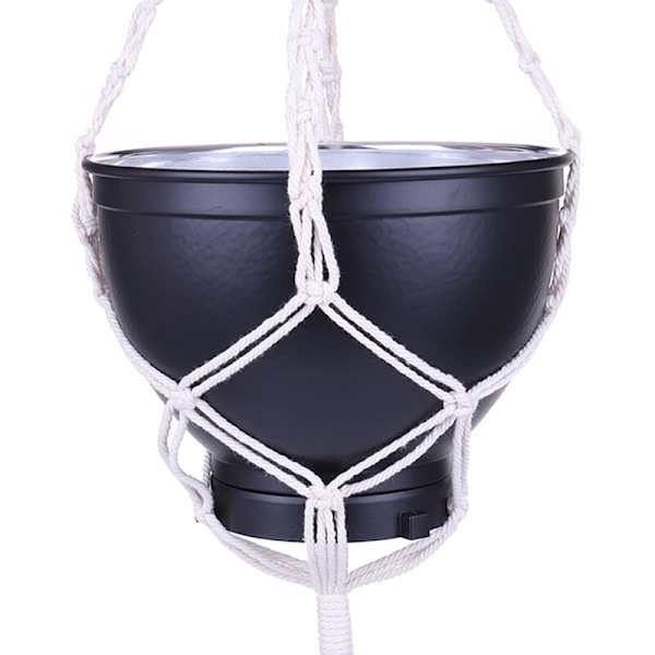 Vintage Macrame Växt Hängare Krukställ Flätad Bomullsrep Hängande Korg, Modell 3 85cm