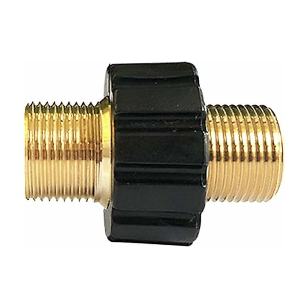 1 Hurtigkobling Slange Adapter, Rengøringstilbehør, Højtryksvandpistol, Højtrykssprøjte, M22 x 1,5 Dobbelthoved Kompatibel med Karcher, Karcher H