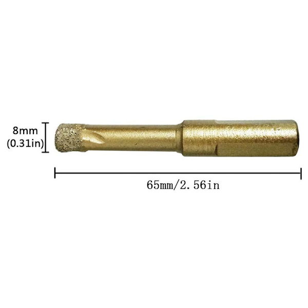 4 stk. bor 8 mm 5/16 tommers hullsagsett for keramiske fliser porselen marmor stein