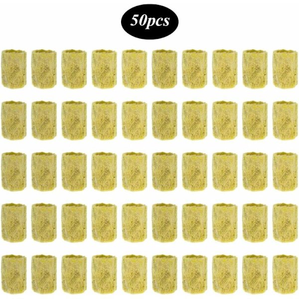 Rockwool-palikat 50 kpl Rockwool-kuutio Hydroponinen Rockwool-taimipalat Rockwool-kuutiot Rockwool-kuutio-DENUOTOP