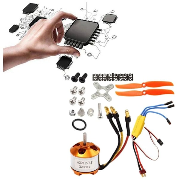 2212 2200KV moottori + 30A ESC 6035 potkuri potkurin suojus sähköinen sarja RC-lentokoneeseen