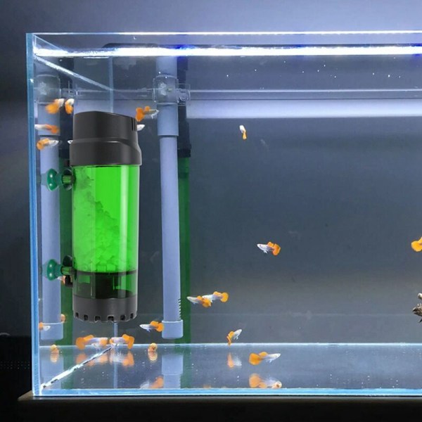 Akvarium Fiske Tank Luftfilter Fluidisert Seng Boble Media Filter med Luftsten Filter og Svamp LH-600