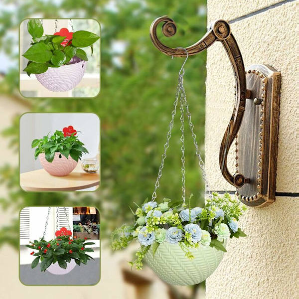 5-pack Hängande Planterkrukor inomhus, Blomkruka, Hängande Planterkorg, Utomhus Heminredning Krukor, 5-pack Plast Hängande Planterkorg, Hängande