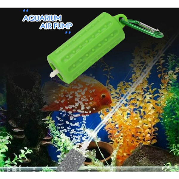 Mini USB -ilmastuspumppu, akvaarion ilmastuslaite, happipumppu, kalastukseen, erittäin hiljainen, miniakvaario - vihreä