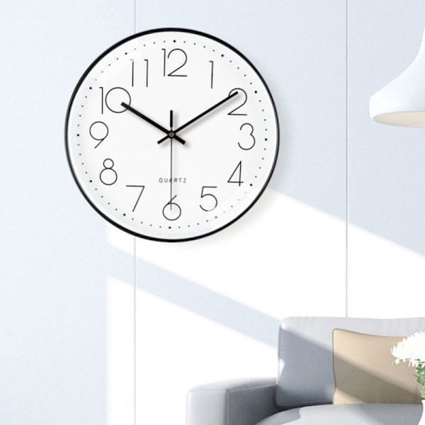 12 Tums Elegant Modern Tyst Kvarts Väggklocka Batteridriven Dekorativ Rund Design för Hem/Kontor/Kök/Sovrum/Vardagsrum
