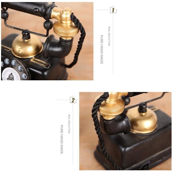 Industriel Loft Retro Model Fastnettelefon Roterende Håndværk Butiksindretning Cafe Stue Vindue Dekorationer Dekorationer Fotografi
