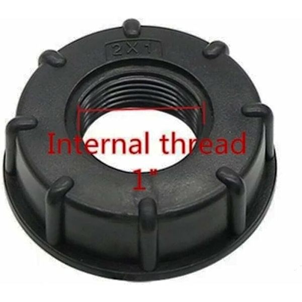 IBC Tank Adapter 1, Vandbeholder, 60mm Grovgevind, 1 Tommer Udløb