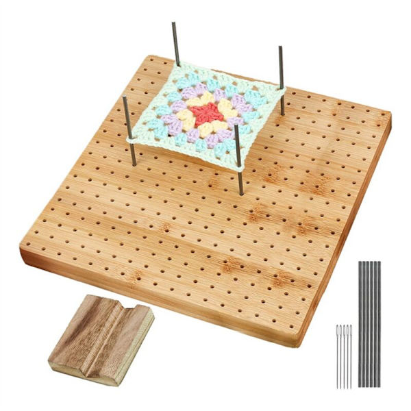 Håndlavet Hæklet Strikkebræt, Granny Squares, Blokering, Strikkeværktøj, Gaveidéer