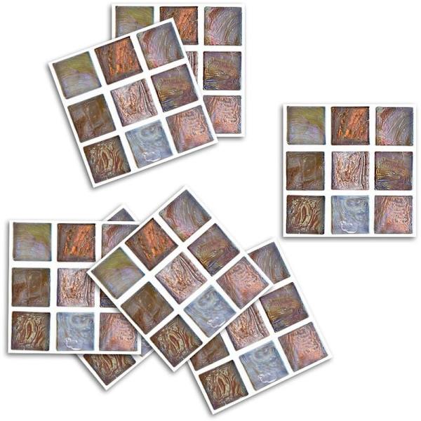 18 kpl itseliimautuva sarja, mosaiikkilaattatarra itseliimautuva keittiön välitilan kylpyhuoneen laattatarrat sisustus vedenpitävä ihotikku PVC-laatat 10X10 cm