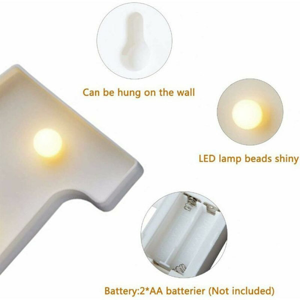 Ljusstarka LED-siffror 0 1 2 3 4 5 6 7 8 9 - Festdekorationer
