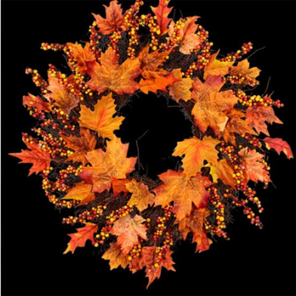 Thanksgiving Høst Garland Vindu Restaurant Dør Dekorasjon Lønneblad Høst Krans Anheng Jul Høst Garland