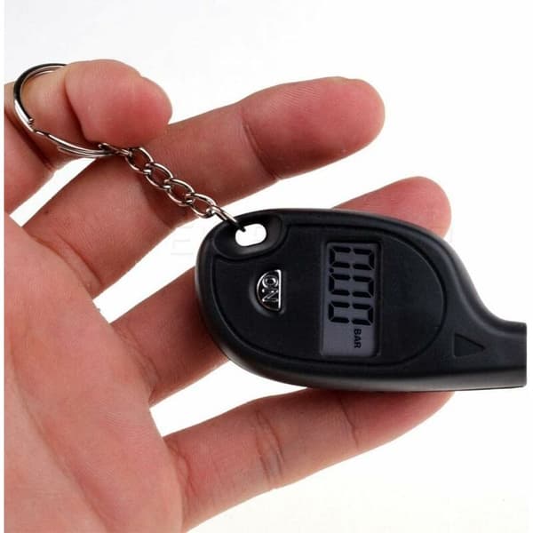 Mini nyckelring LCD digital däcktrycksmätare motorcykel test bil däck däck testare verktyg bil