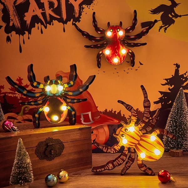 Horror Night Lights Ornament Party Props Bar Table Lamp Decorations Bat Modeling Lights