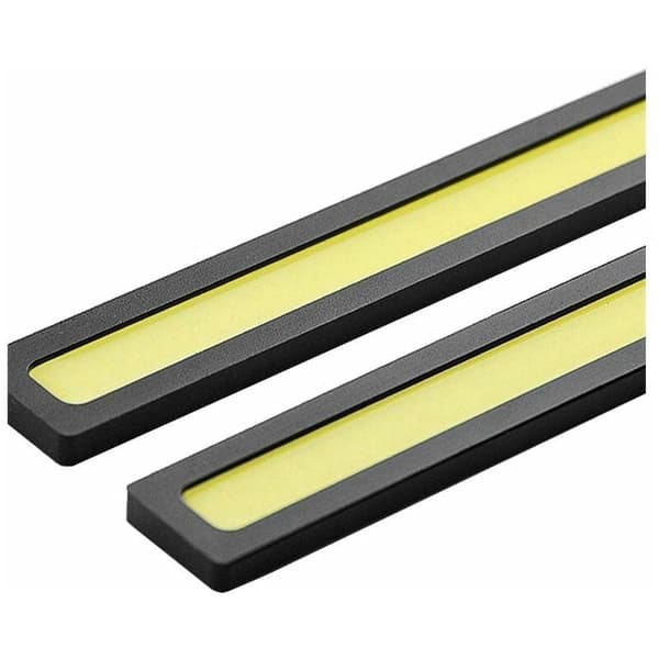 2 x Vanntett Bil Tåkelys Kjørelys Super DRL COB LED Lys Hvit
