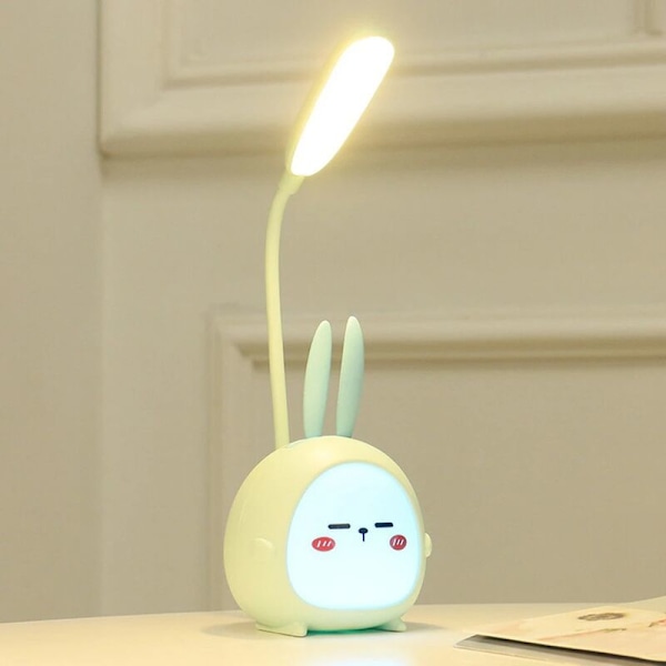 Bærbar LED-Skrivebordslampe Foldbar Lampe Sød Tegneserie Skrivebordslampe USB Genopladelig LED Læselampe Øjenbeskyttelse Farve Natlys 1 stk (Tilfældig Farve)