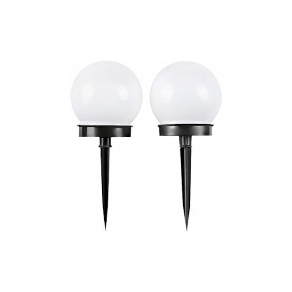 2 stk. Utendørs Solkule 30 cm Rund Ball Bobler Lys Hage Lys