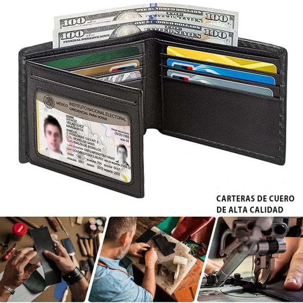 Miesten hiilikuituinen RFID-antimagneettinen lompakko Monitoiminen ohut korttikotelon lompakko (1 kpl)