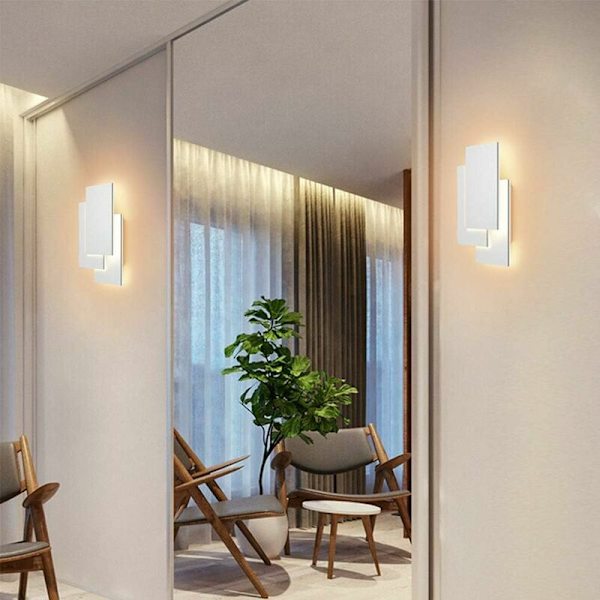 Indendørs væglamper LED-lampe 24W 1920LM Moderne væglampe til soveværelse, hjem, gang, stue, varm hvid 3000K