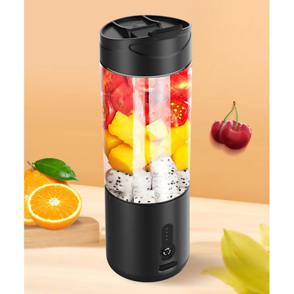Bärbar Juicer Mixer Elektrisk Mini Blender Fruktjuice Köksmatberedare Fitness Resa Svart