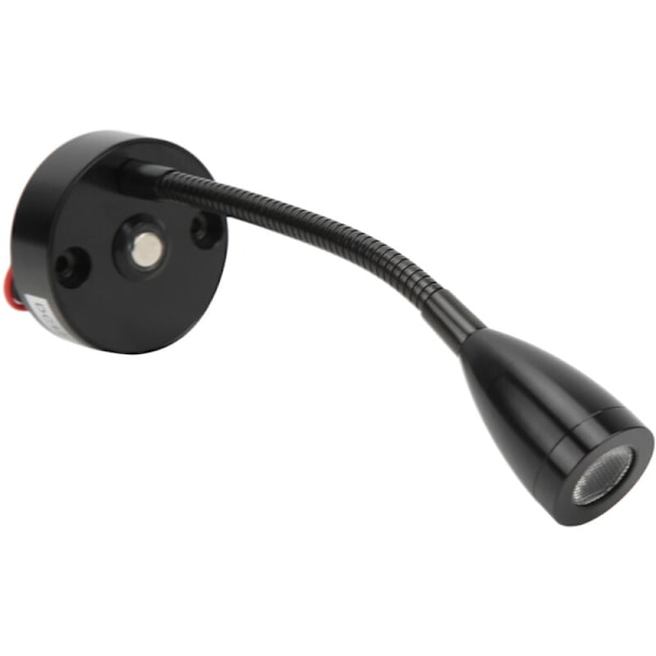 RV-lukuvalo Joustava Kaula 3 Väriä Valo 1224V 3W USB Ladattava Yleinen Veneille Musta