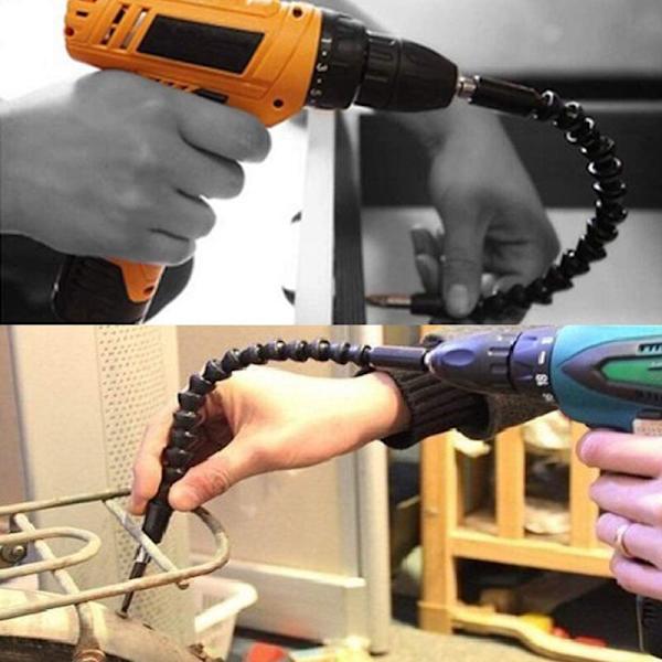6 stk. Serie 360° boremaskine sokkel forbindelsesstang sokkel bit adapter 1/4 tommer 3/8 tommer 1/2 tommer hex slag skruetrækker hex skaft bit sæt