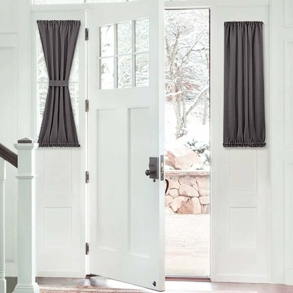 1 Panel Skyvedørsgardin - Total Mørklegging Termisk Dørgardin Panel Blind og Skygge for Fransk Sidelys Dør - 25\" x 40\" 1 Panel - Grå