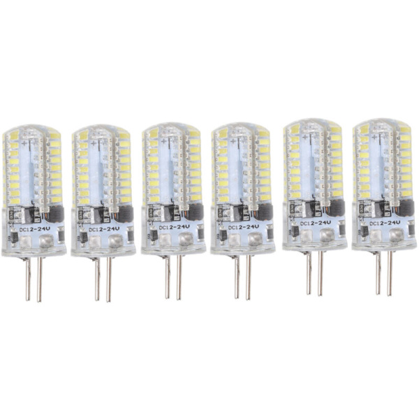 6 kpl GY6.35 LED-lamppuja 5W AC 12V Lämmin valkoinen 2700-3000K Valkoinen 6000-6500K 500LM 72 LED-lamppua Koti- ja toimistokäyttöön Puhdas valkoinen