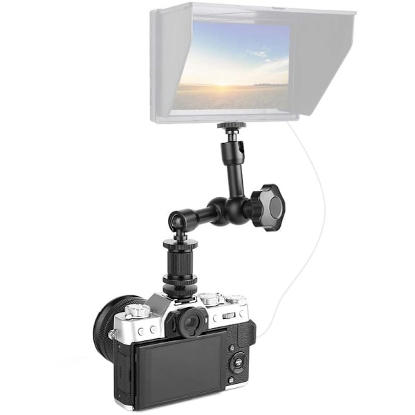 Magisk arm 7 tum ledad friktionsarm Superklämma Justerbar klämma klämma klämma med 1/4 och 3/8 tum gänga för kameramonitor/LCD-monitor/Led L