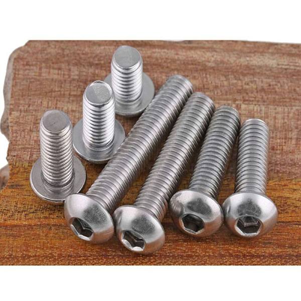 M10 Skrue Hex Sokkel Bolt Knaphue Skruer Allen Hex Sokkel Bolte Rustfrit Stål Skruer M10×35mm Beslag, 5 stk
