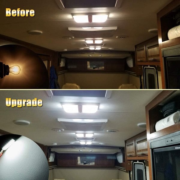 20X sisätilojen LED-polttimot superkirkkaille 36-SMD 6000K valkoisille T10 922 912 194 polttimoille matkailuautoon, perävaunuun, veneeseen