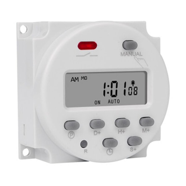 1 Sekund Intervall 12V Digital LCD Timer Bryter 7 Dager Ukentlig Programmerbar Tid Relé Programmerer CN101S