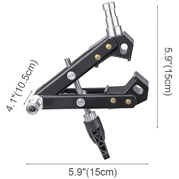 3 Pään Magic Clamp Super Clamp Valokuvausvalon Kiinnitysklipsu Monitoiminen Klipsu 1/4 Tuuman Ruuvikuormituksella 12Kg