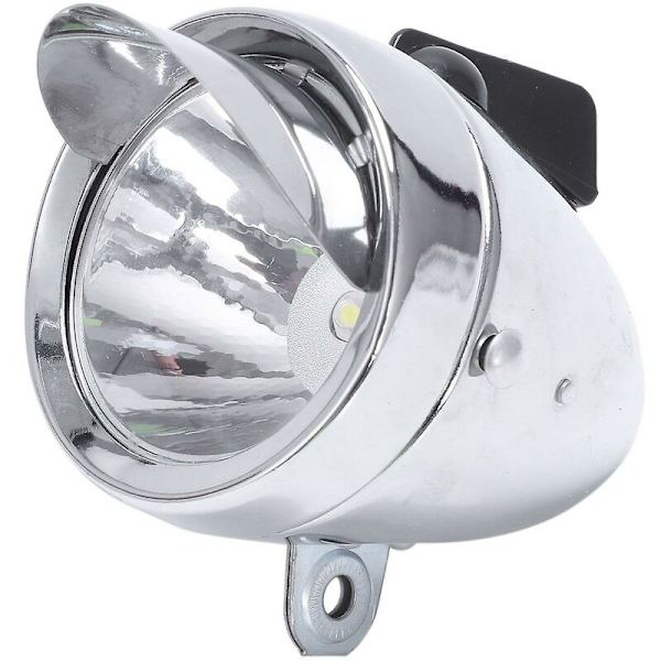Pyörähattulamppu Polkupyörän Etuvalo Retro-ajovalot Metalli Hopea 6led Vedenkestävä Ajovalot Ajaminen E