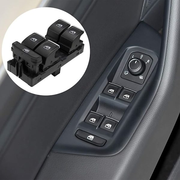 Golf Mk7 Fönsterströmbrytare, KASturbo Fönsterlyftknapp för Passat Touran Tiguan Arteon Karoq Kodiq Leon 5G0959857