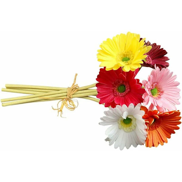 Konstgjord Krysantemumbusch Simuleringsblomma PU Blomsterdekoration Falsk Blommbusch Heminredning, Blandade Färger