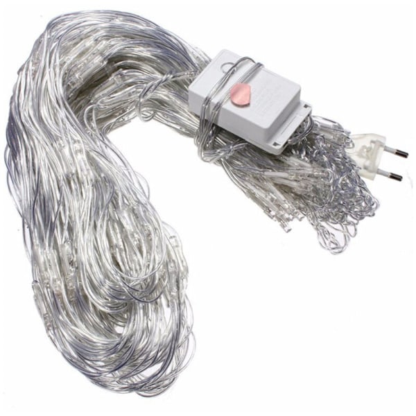 Julelysnett 320 LED 9.8' x 6.5' 8 Moduser Plug-In for Busker, Hagefest, Bryllup, Ferier flerfarget