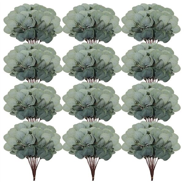70 stk. Eucalyptus Grene Dekoration Kunstige Blade Grene Falske Planter