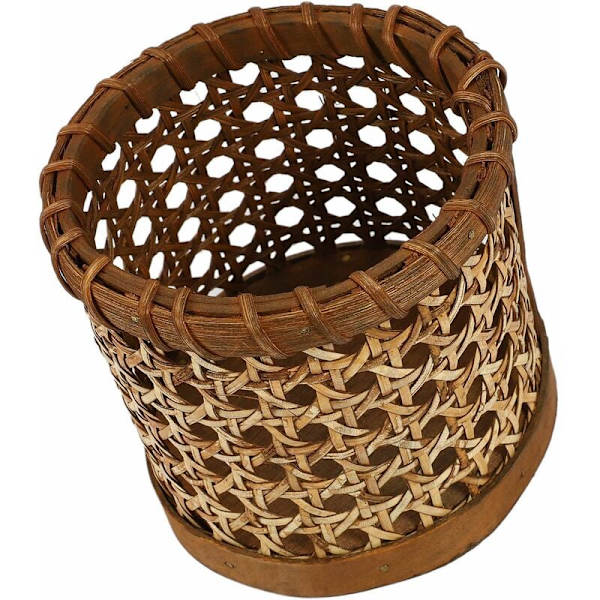 Rattan spisepinde håndlavet opbevaring ske arrangør holder blyanter organisation vase køkkenbord dekoration brun