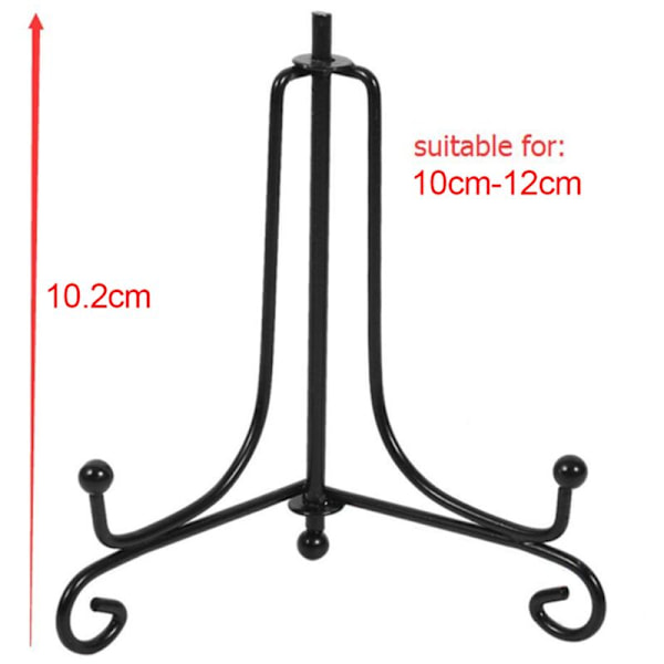 (8 Pak) Jern Display Stativ, Sort Jern Staffeli Pladeholder til Foto, Vis Billedramme, Kogebøger, Tablets og Kunst 4 Tommer