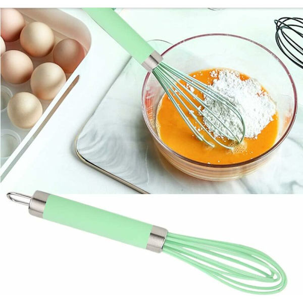 Mini Silikonvisp 9,6 tum Manuell Äggvisp Blender Mixer för Kök-Fei Yu