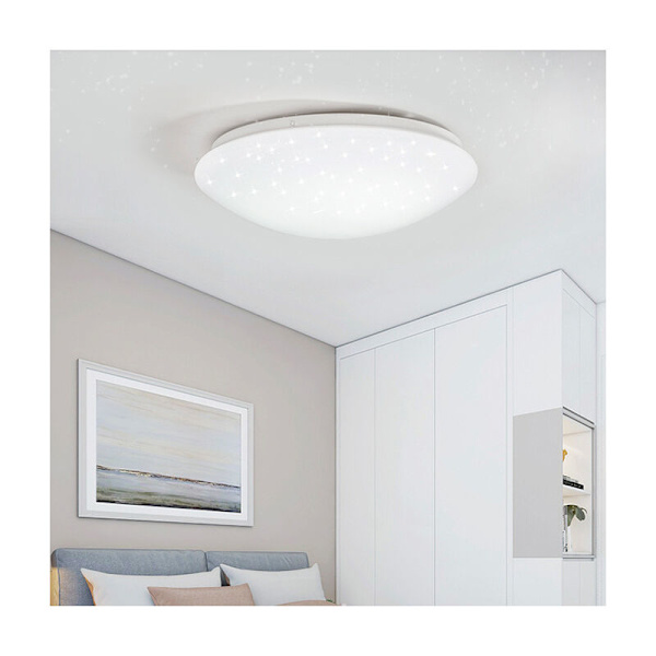 Fargerik fjernkontroll taklampe LED rund soveromslys RGBW enkel dimming fargelys