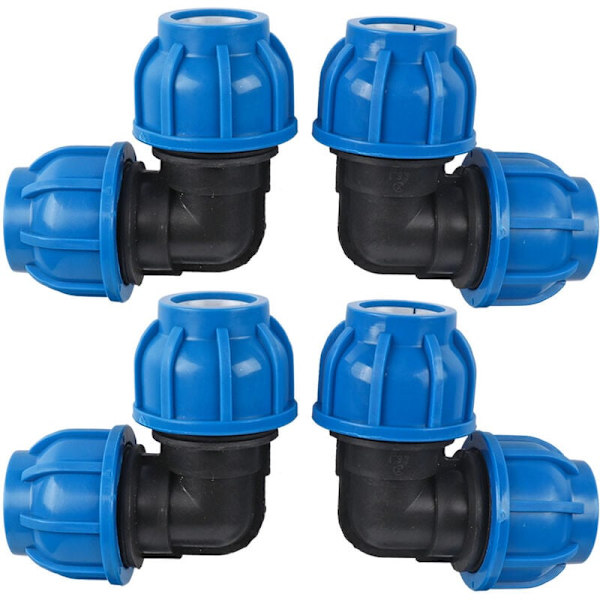 32mm til 32mm PE Plast Albue Adapter Kobling Vannrør Tilbehør, 4 Stykker