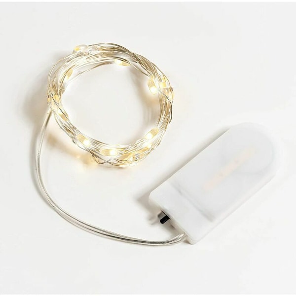 Batteridrevne Fe-lyskæder 2m Lysende Kobbertråd 20 Mini LED til Indendørs Miniature Girlandelys Soveværelse Spejl Glødetråd Miniature Gran Christma