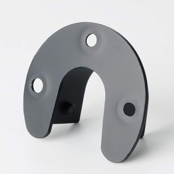 Gardinstangbrakett U-formede stikkontakter Garderobestangbrakett Skapstangende for gardin eller garderobe, matt sort rustfritt stål, 28mm, 2 stk, EFL8001U