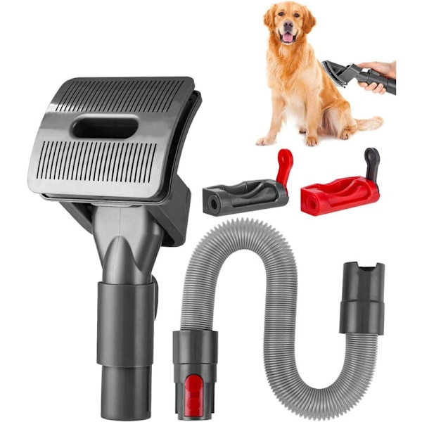 Børste for katt- og hundehår til Dyson V6 støvsuger, med 1 forlengelsesslange og adapter, 2 utløserlås