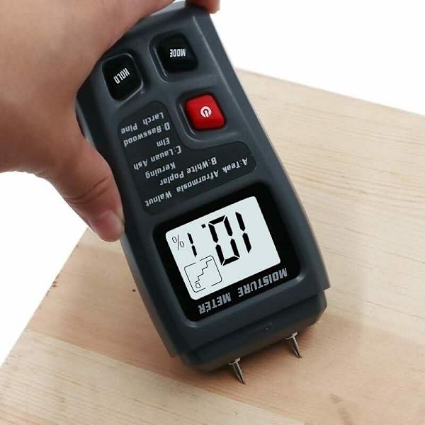 2-polet fugtmåler til træ, digital fugtighedsmåler med HD LCD-display, fugtmåler til træ, brænde, beton, pap
