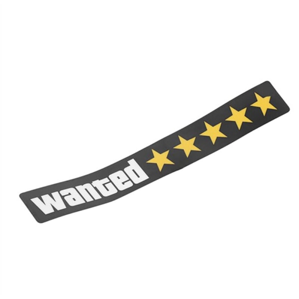 5 Tähden Sähköinen Tuulilasin Tarra JDM Glow Panel Koriste Tarvike - \"Wanted\" Tekstin Kera