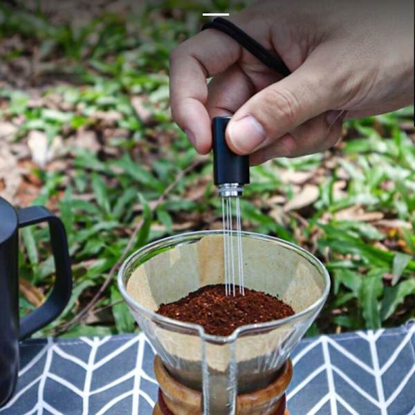 Espresso-omrörare WDT Espresso-tillbehör Nål Bärbar Kaffedistributionsverktyg Silver