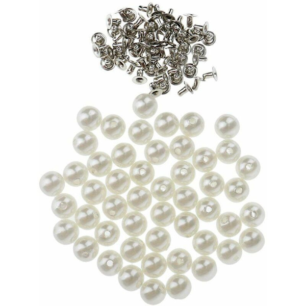 50 kpl helmiä niitti napit nastat laukku farkut koristelu DIY käsityöt - 10mm