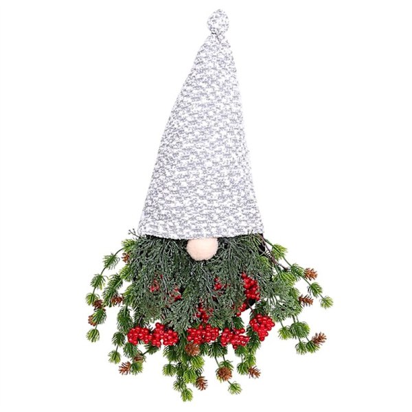 Gnome Julkrans, Tallbarrs Julgnom Krans för Entrédörr, Hängande Dekorationer Krans